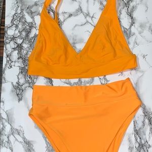 Orange American eagle high waist swim
